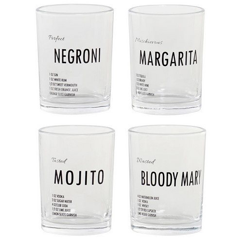 SET 4 VASOS ITEM COMBINADOS CRISTAL 35CL